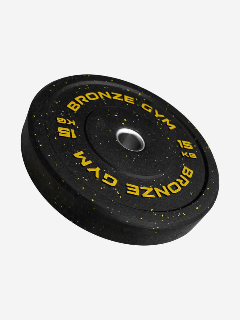 Диск для штанги бамперный BRONZE GYM 15 кг