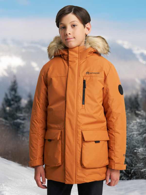 Пуховик для мальчиков Outventure арт. 137428 черный цвет — купить за 3999 руб. со скидкой 50 %, отзывы в интернет-магазине Спортмастер