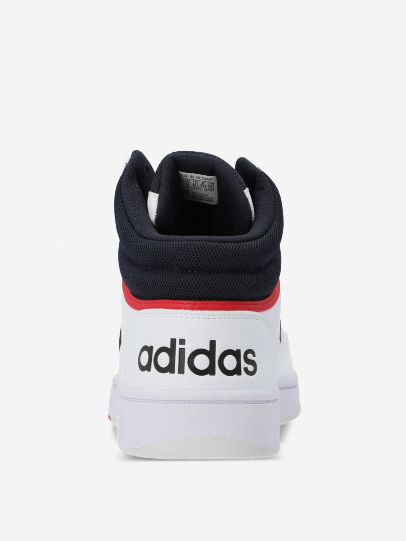 фото Кеды мужские adidas hoops 3.0 mid, белый