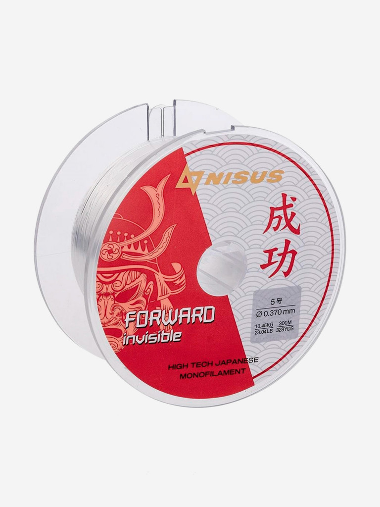 Леска для рыбалки Nisus FORWARD Invisible Nylon 0,370мм, 300м, 10,45кг, прозрачный