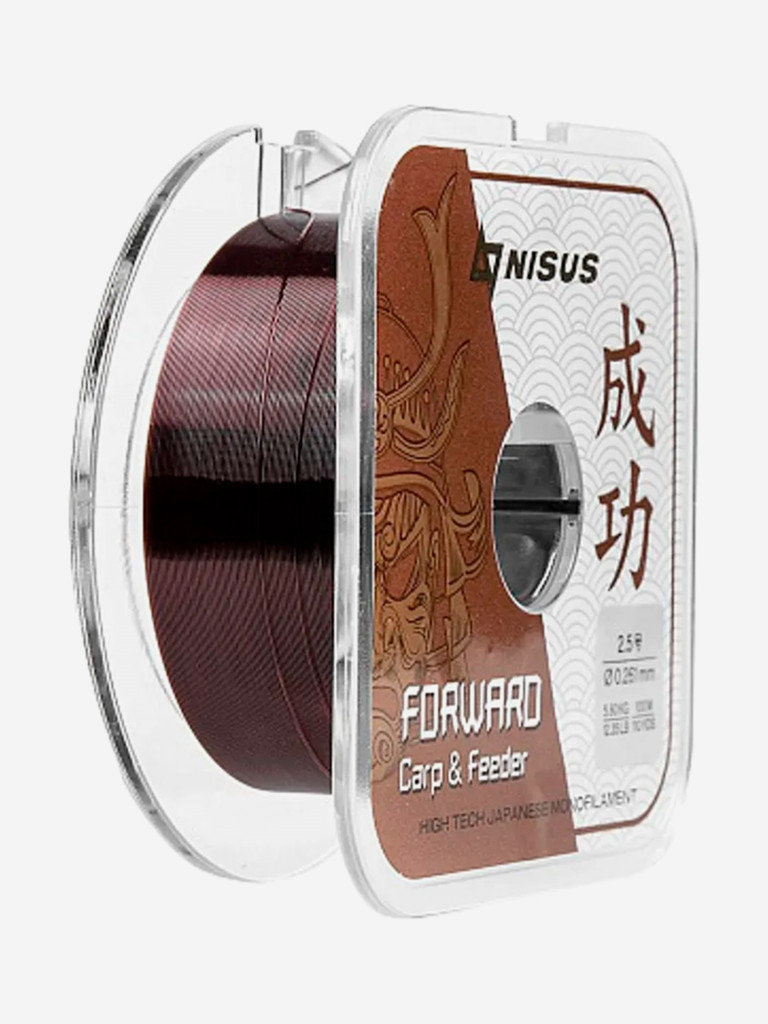 Леска для рыбалки Nisus FORWARD Carp&Feeder Nylon 0,261мм, 100м, 5,60кг, темно-коричневый