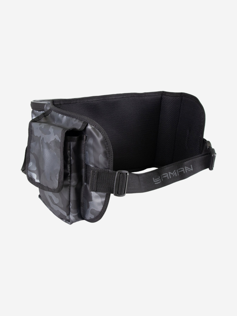 Сумка рыболовная поясная Yaman Fishing Belt Bag, 74х22х10 см, цвет серый камуфляж + 2 коробки LUNO.