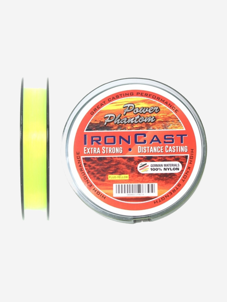 Леска монофильная для рыбалки Power Phantom IronCast FLUO 0,20mm, 5,7kg, 150m