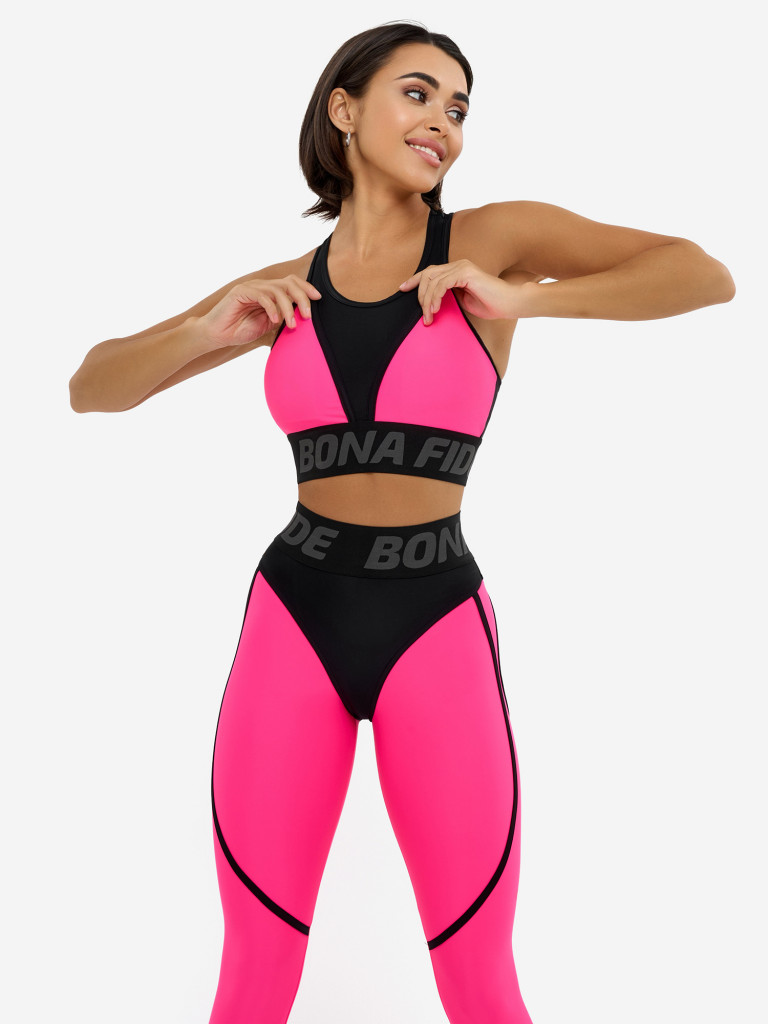 Спортивный топ бра Bona Fide Top For Top "Acid Pink"