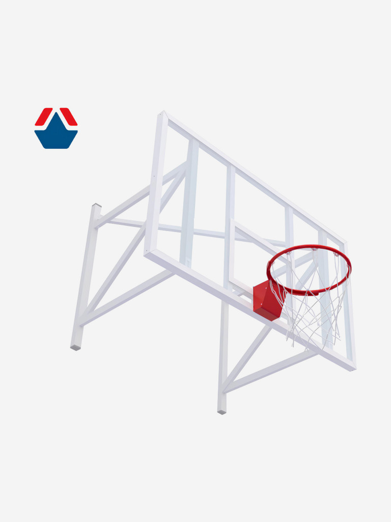 Щит баскетбольный профессиональный игровой OLIMPCITI, оргстекло, 15мм, 1800х1050, для ферм