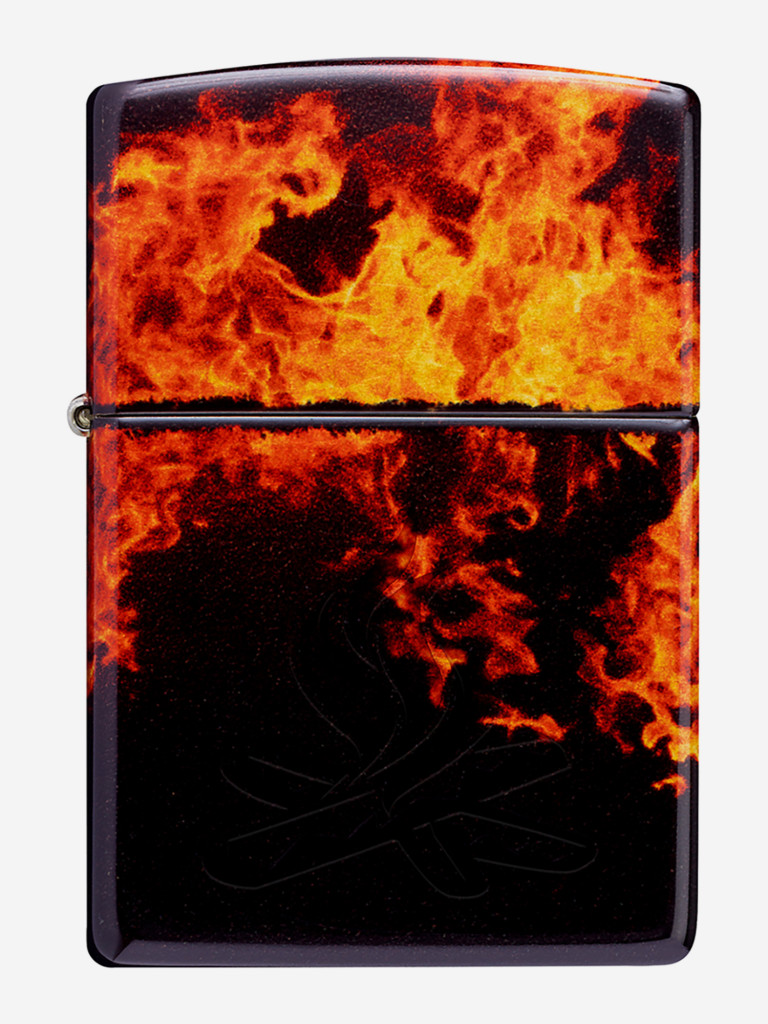 Зажигалка бензиновая ветроустойчивая Zippo Fusion Inferno Design 540 Tumbled Brass