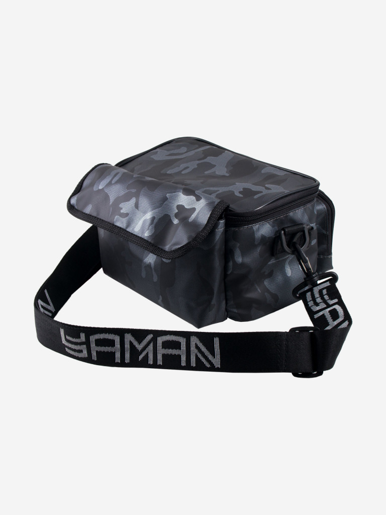 Сумка рыболовная Yaman Sling Lure Bag M, 26х14х22 см, цвет серый камуфляж + 3 коробки LUNO.