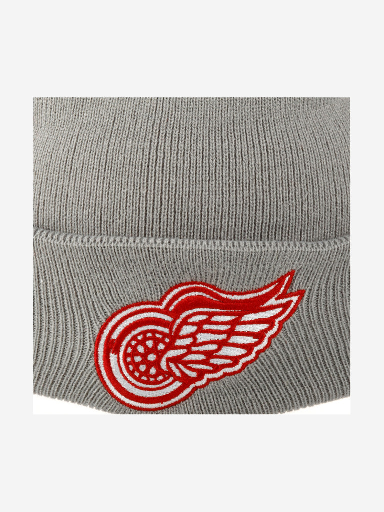Шапка с отворотом MITCHELL NESS EU175-TEAMTALK-GRY Detroit Red Wings NHL (серый)