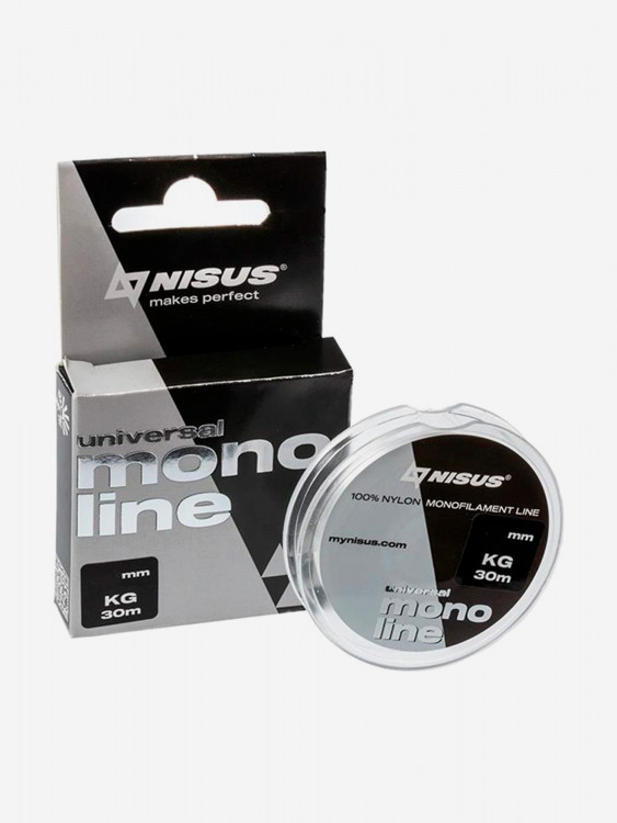 Леска для рыбалки Nisus MONOLINE Universal Nylon 0,28мм, 30м, 7,2кг, прозрачный