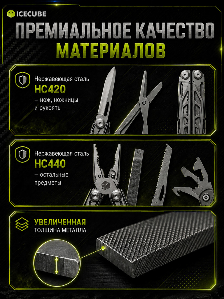 Мультитул Ice Cube MT-6 (30 функций)
