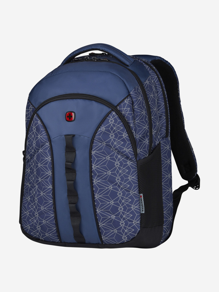 Рюкзак WENGER Sun 16'', синий со светоотражающим принтом, полиэстер, 35x27x47 см, 27 л