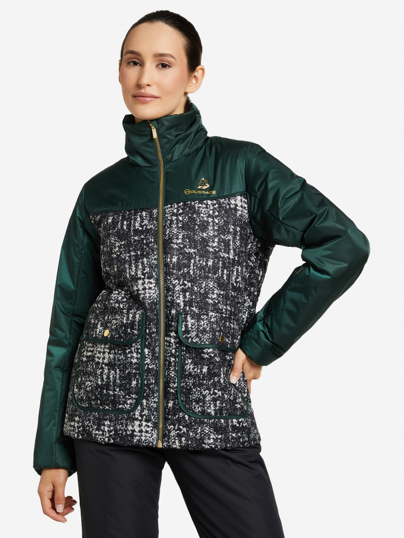 фото Куртка утепленная женская glissade, зеленый