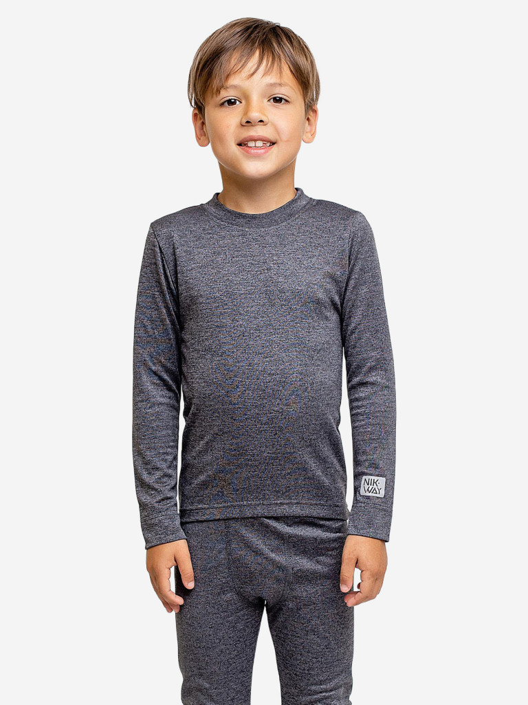 Термобелье двухслойное для мальчика batik черный меланж