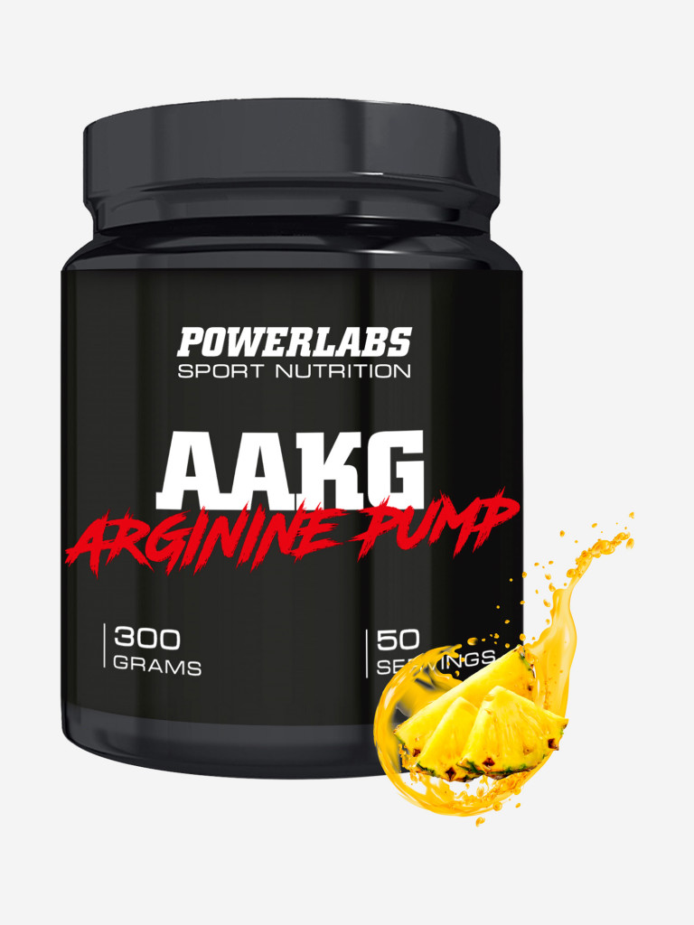 Аргинин AAKG, Powerlabs, 300 г, ананас