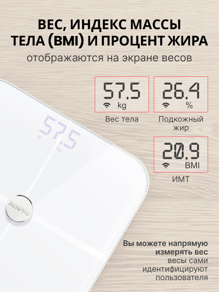 Умные напольные весы Renpho Elis Aspire ES-BR001