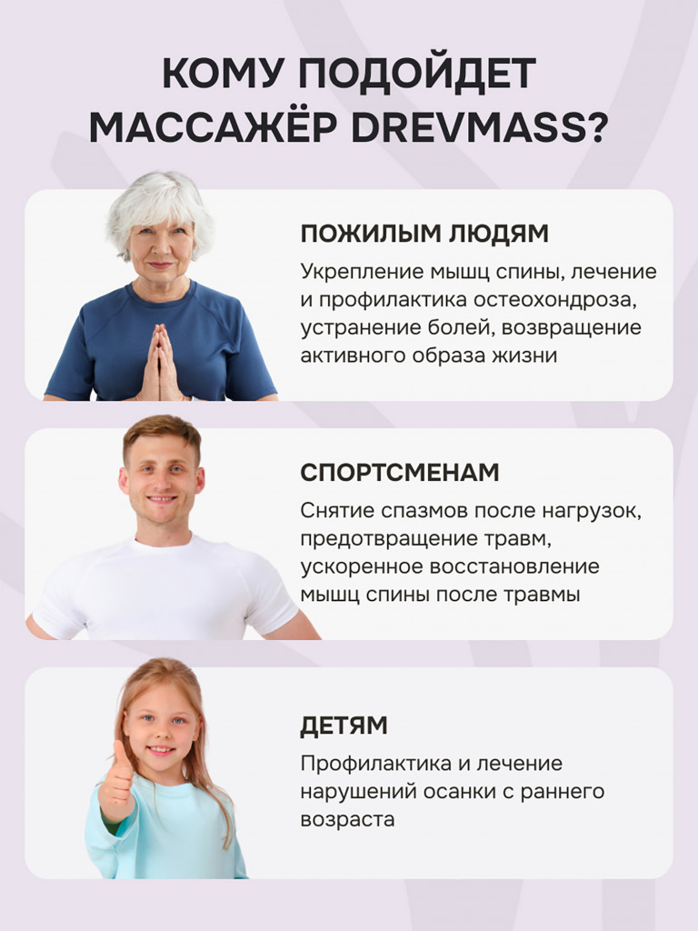 Массажер роликовый Drevmass из ABS пластика
