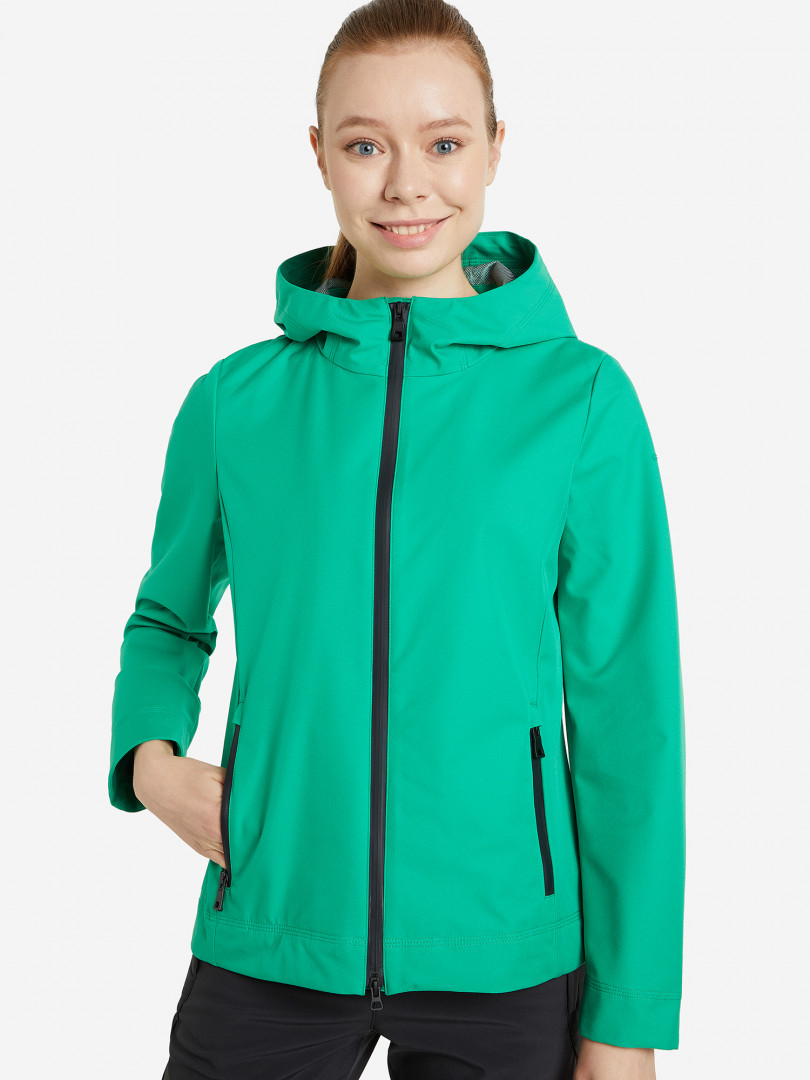 фото Куртка софтшелл женская geox spherica, зеленый