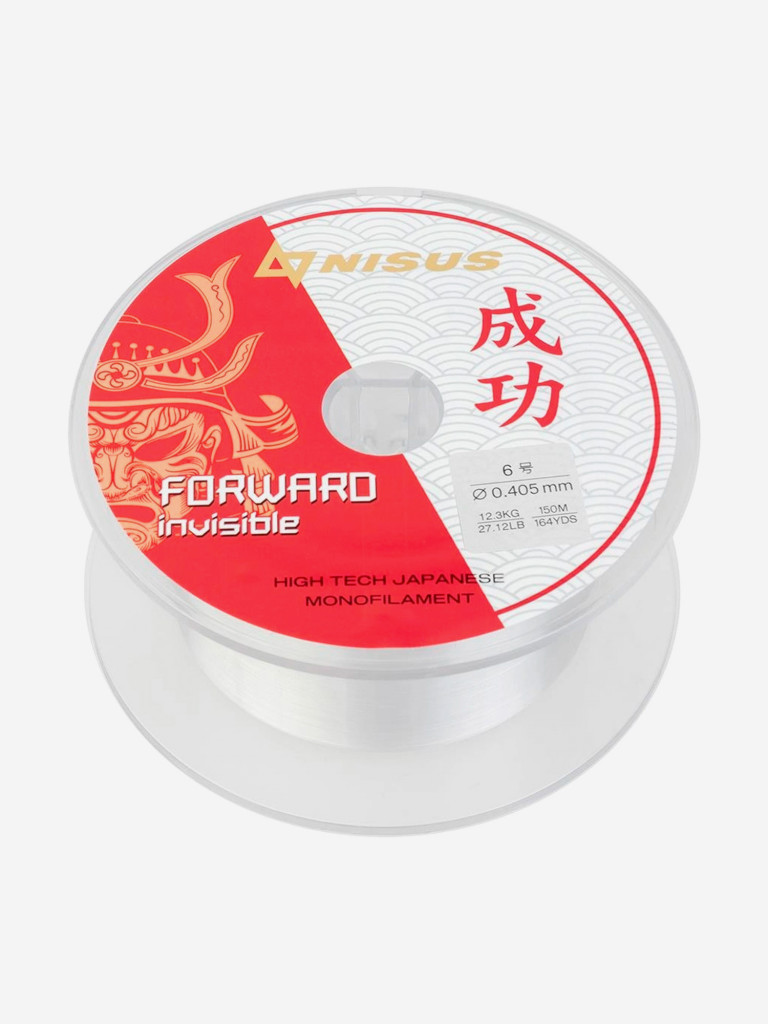 Леска для рыбалки Nisus FORWARD Invisible Nylon 0,405мм, 150м, 12,3кг, прозрачный