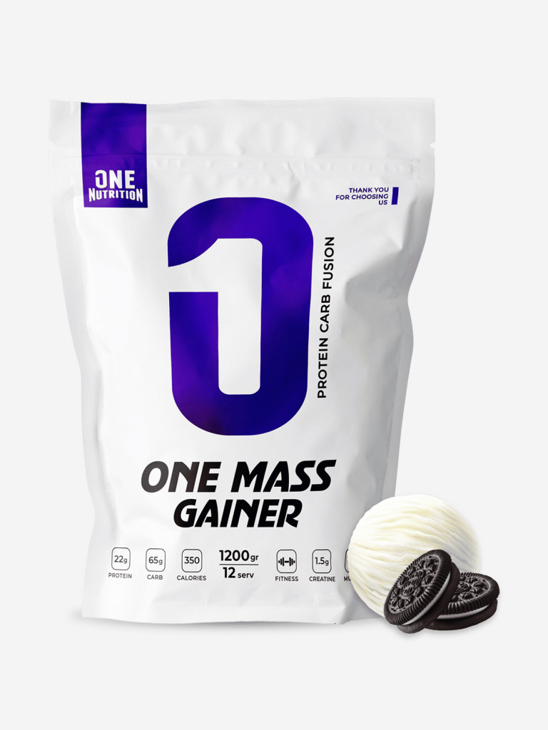 Гейнер, One Nutrition, 1200 г, печенье-крем