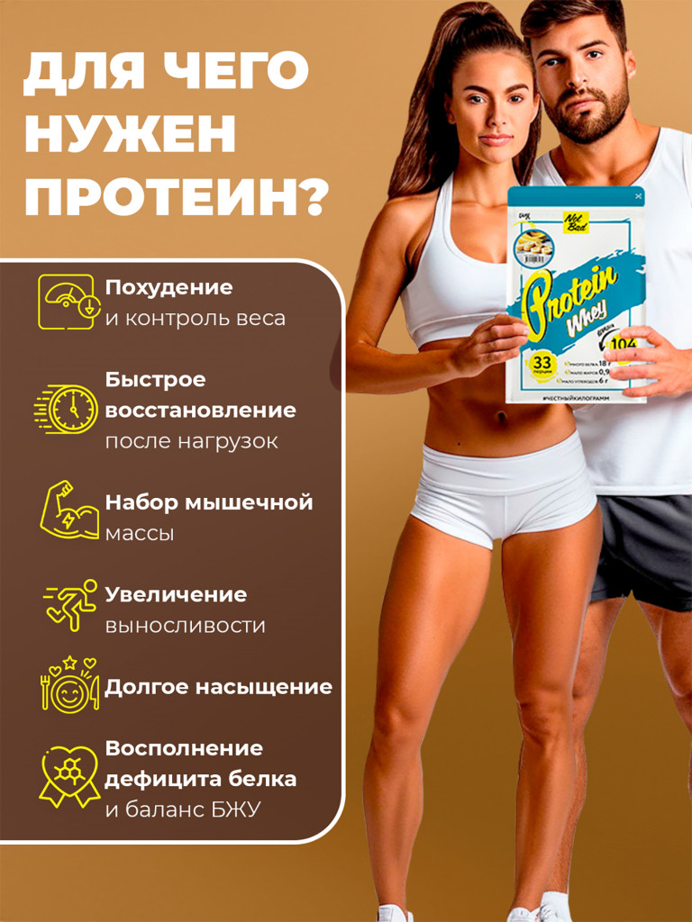 Протеин сывороточный, NotBad Whey Protein, 1000 г, Кофе капучино