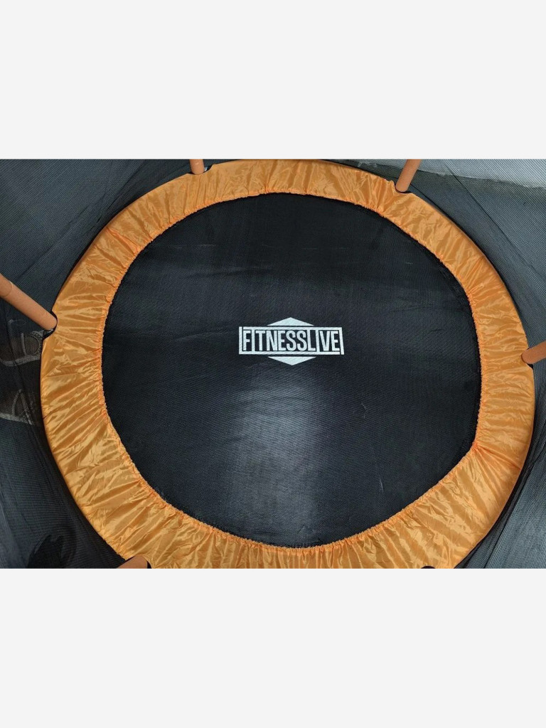 Батут детский каркасный Batutoff с защитной сеткой с прямыми ножками оранжевый