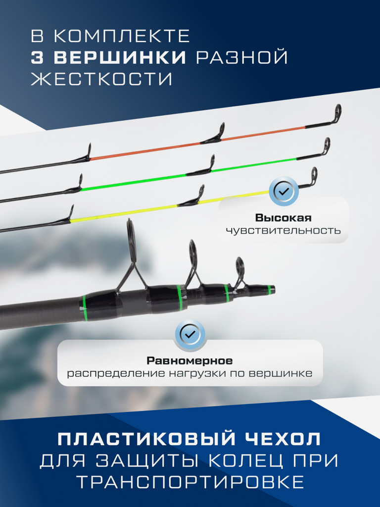 Удилище фидерное теле Vavilon F-FISHING 2.7 м тест max 150 г