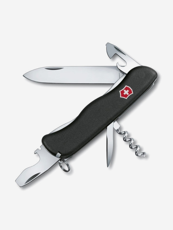 Нож складной Victorinox Picknicker, 111 мм, 11 функций арт. 0.8353 черный цвет — купить за 6212 руб. со скидкой 23 %, отзывы в интернет-магазине Спортмастер