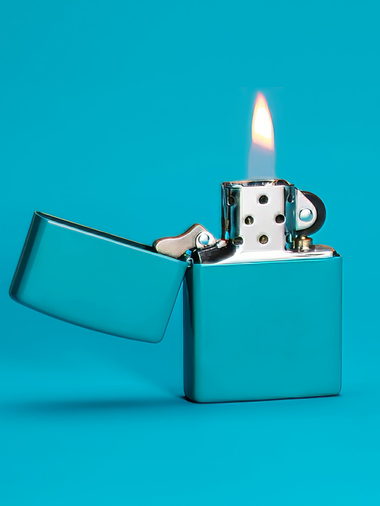 Зажигалка бензиновая ZIPPO 49454 Classic Flat Turquoise