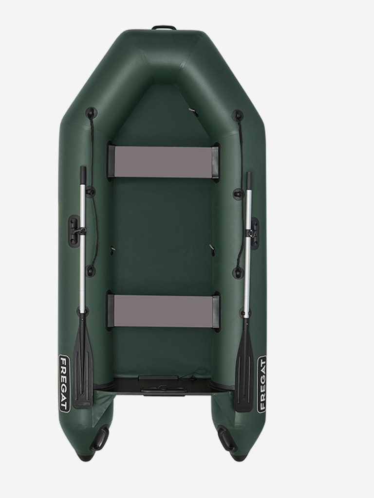 Лодка ПВХ под мотор Фрегат 300 Е Лайт, сварные швы, зеленая