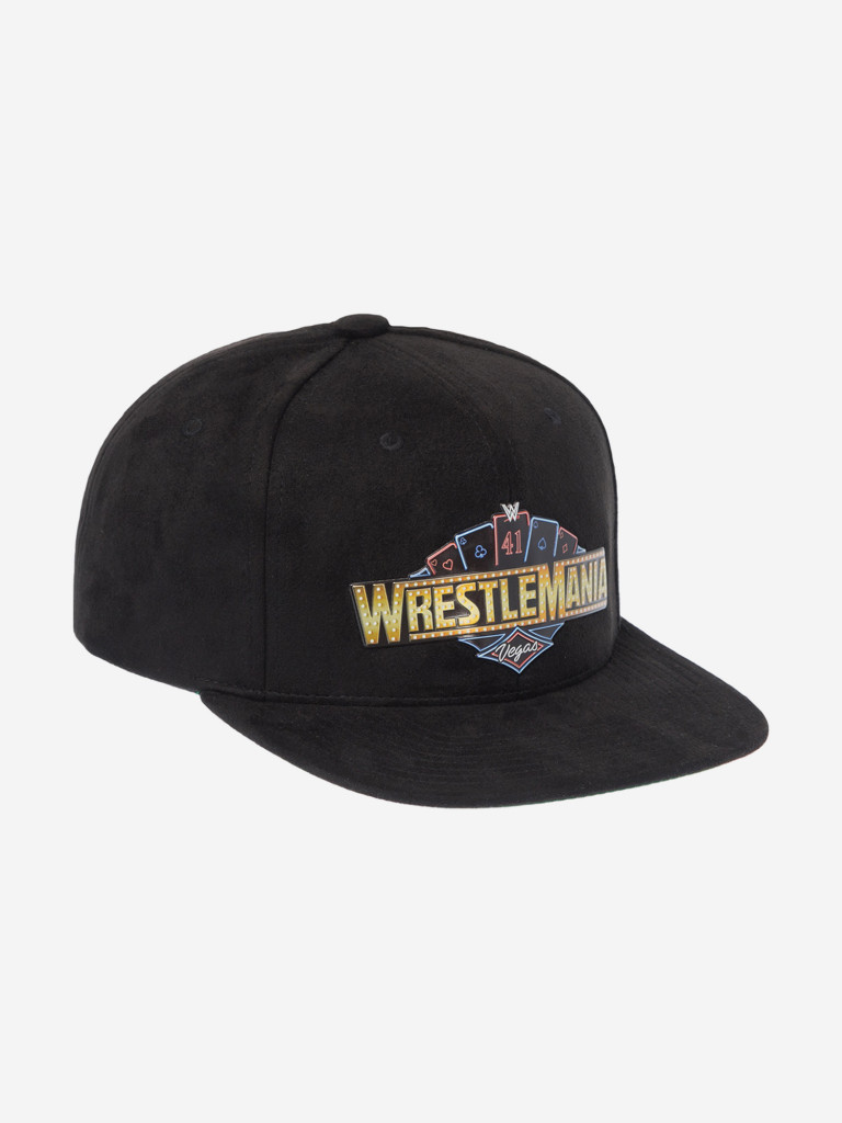 Бейсболка с прямым козырьком MITCHELL NESS HS13259-WRTBLCK Wrestlemania WWE (черный)