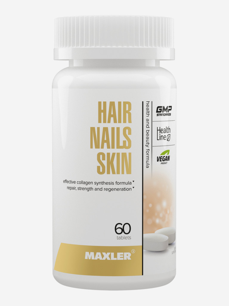Витаминный комплекс для красоты волос, кожи и ногтей Maxler Hair Nails Skin Formula, 60 таблеток
