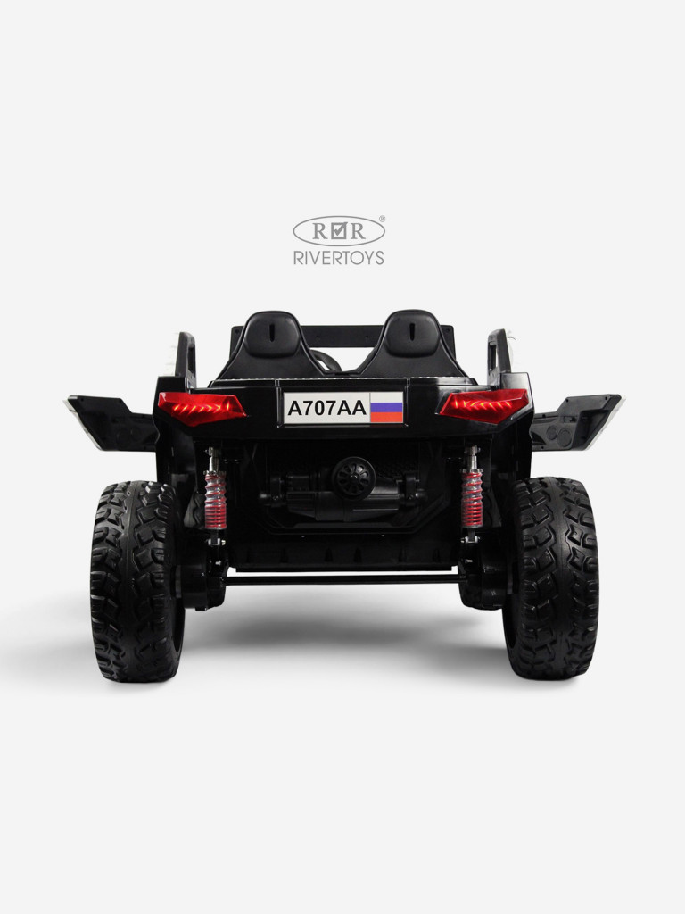 Детский электромобиль RIVERTOYS A707AA LUX NEW 4WD белый спайдер