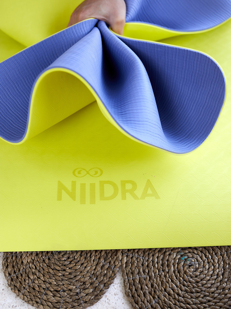 Коврик для йоги NiiDRA Basic лимонно-серый