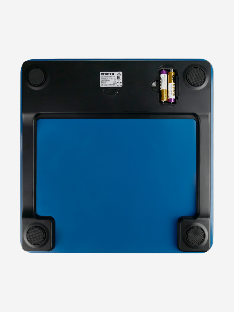 Весы напольные Centek CT-2443 LCD BLUE электронные шаг 0,1кг/фунт/CT, LCD 65x28, размер 28х28см