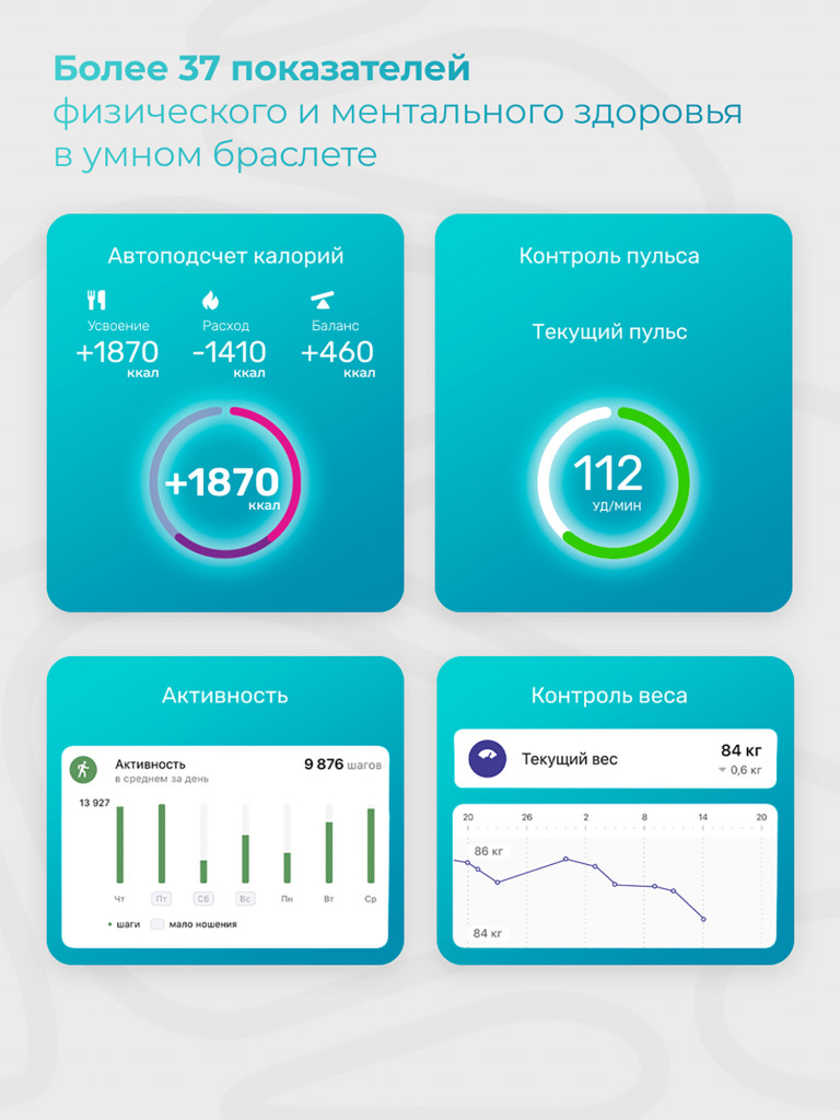 Комплект HEALBE Start Control 2: Умный фитнес браслет GoBe U и умные весы Scale, цвет черный/белый
