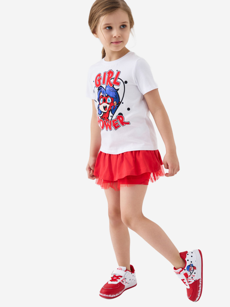 Комплект для девочек: футболка, юбка-шорты PlayToday