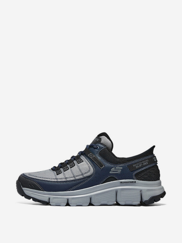Кроссовки Skechers Hands Free Slip-Ins Серый/синий цвет — купить за 6133 руб. со скидкой 17 %, отзывы в интернет-магазине Спортмастер