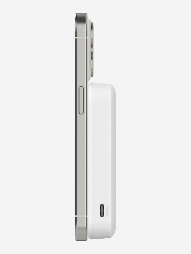 Внешний аккумулятор Belkin BoostСharge Pro Magnetic Power Bank 8000mAh USB-C Qi2 15W с подставкой.