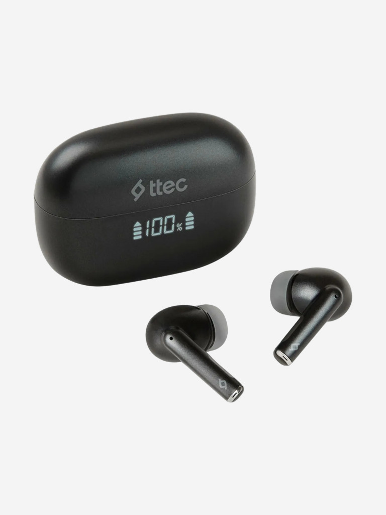 Наушники беспроводные TTEC AirBeat Pro ANC LCD TWS Bluetooth Headset. Цвет: черный