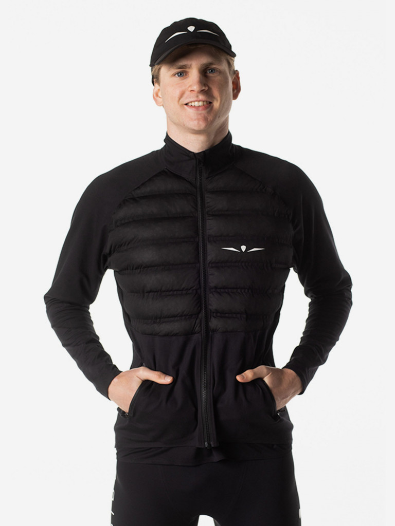 Лонгслив с пуховой вставкой мужской UGLOW, черный