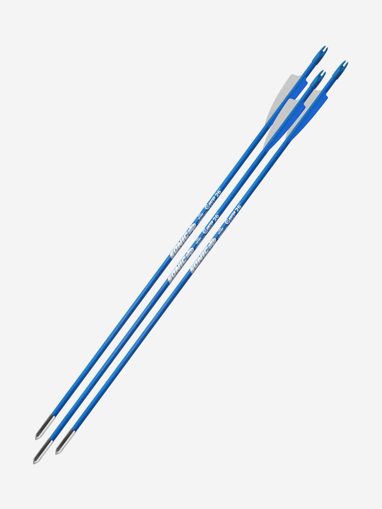 Стрела лучная фибергласс Centershot Sonic 26" оперение Parabolic 3" синяя (12шт.)
