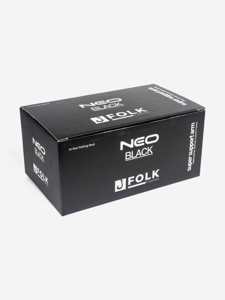 Катушка для рыбалки зимняя мультипликаторная FOLKFISHING Neo Black