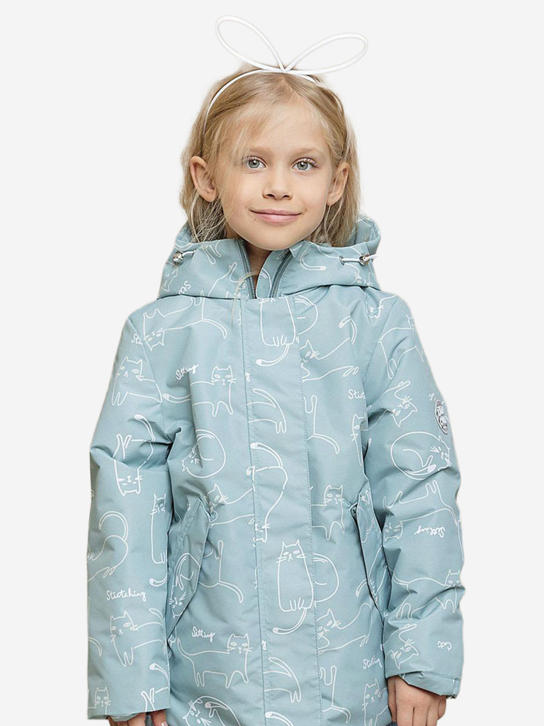 Парка для девочки batik Франческа принт ветивер