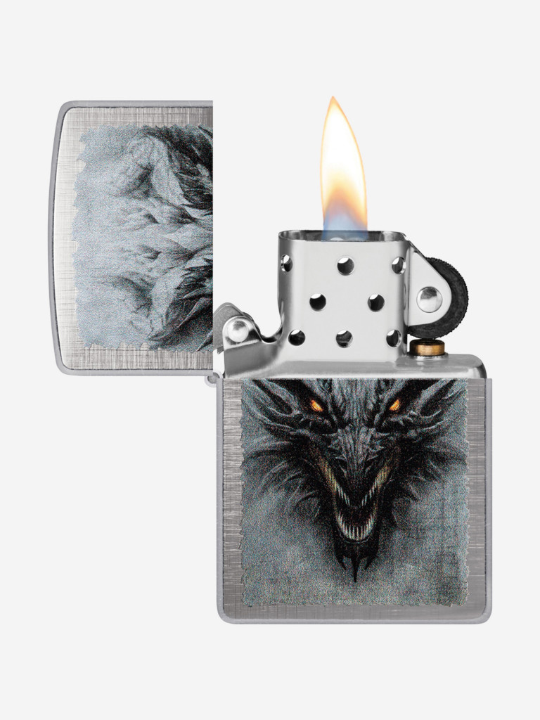 Зажигалка Zippo Dragon Design Linen Weave