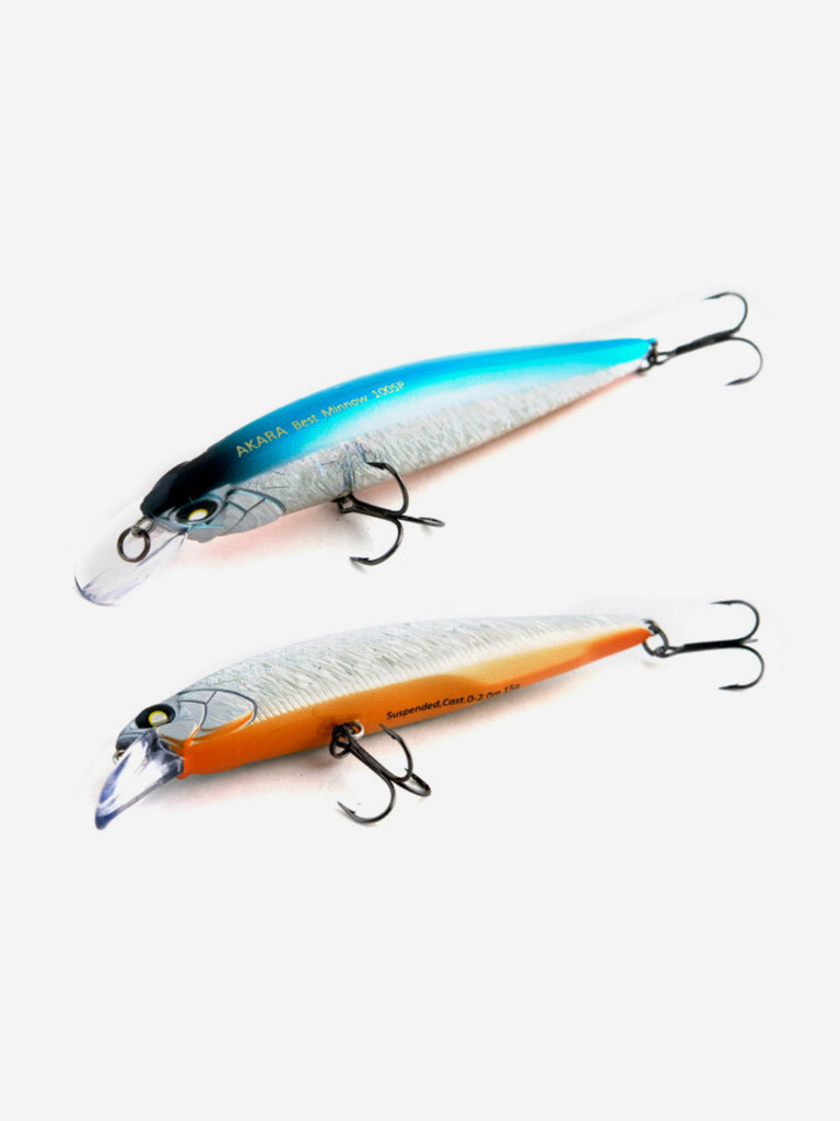 Воблер Akara Best Minnow 100SP минноу суспендер на щуку, судака 15гр A82