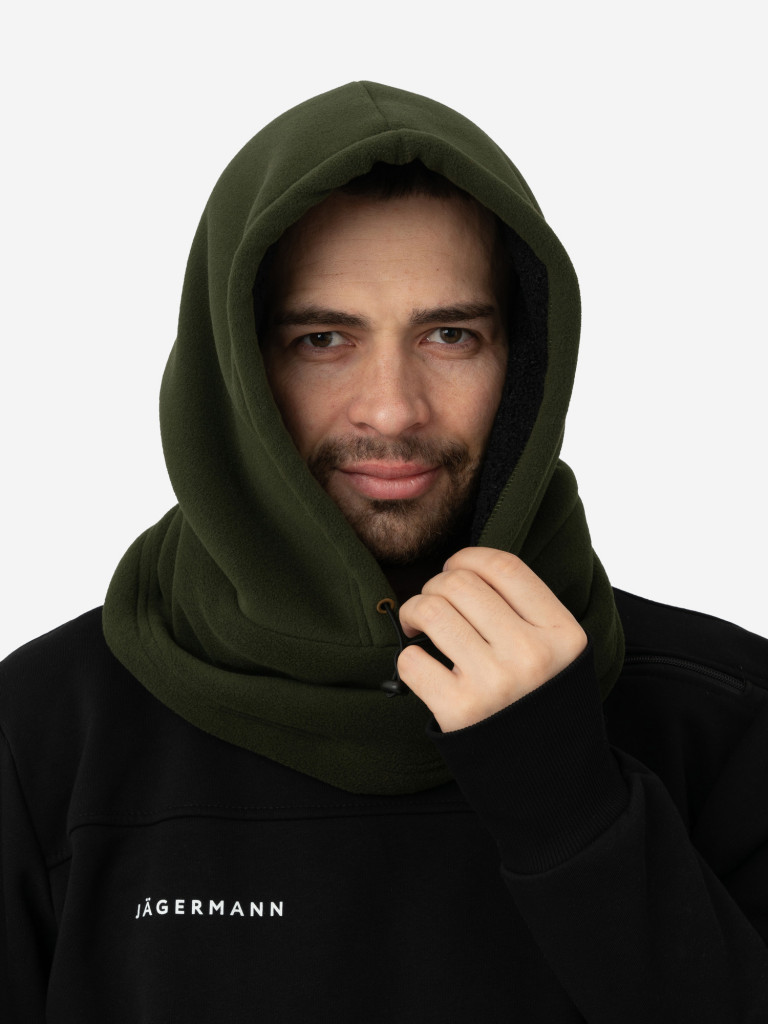 Капор — капюшон флисовый утепленный хаки NB Jägermann