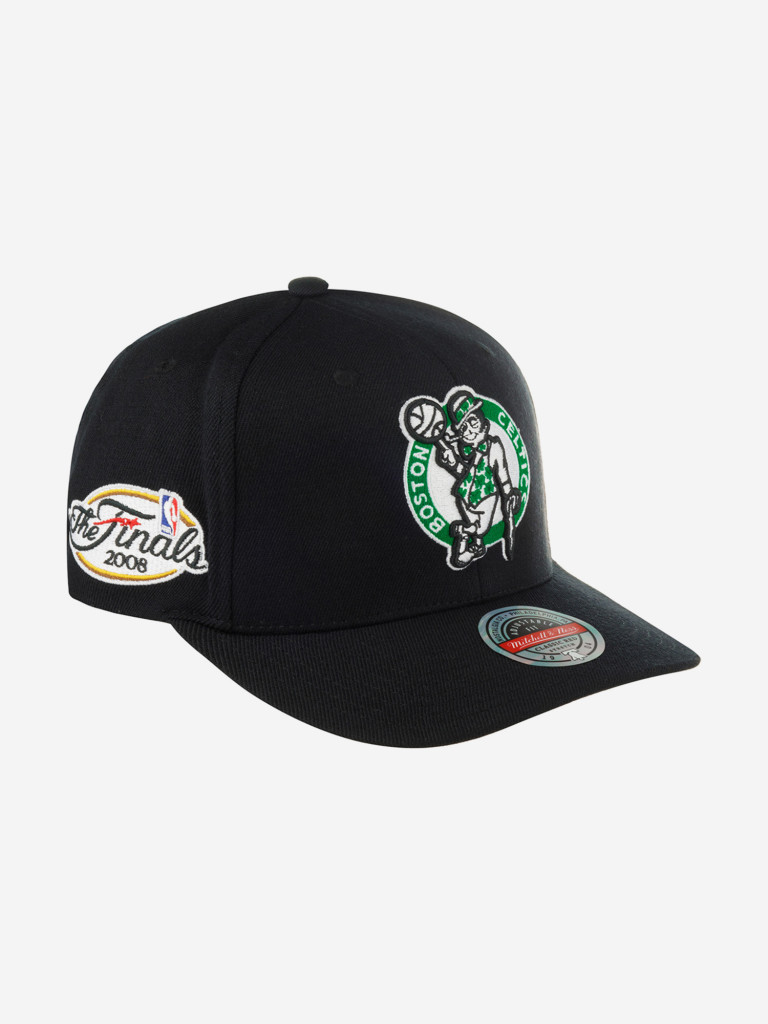 Бейсболка с прямым козырьком MITCHELL NESS HHSSINTL1265-BCEBLCK Boston Celtics NBA