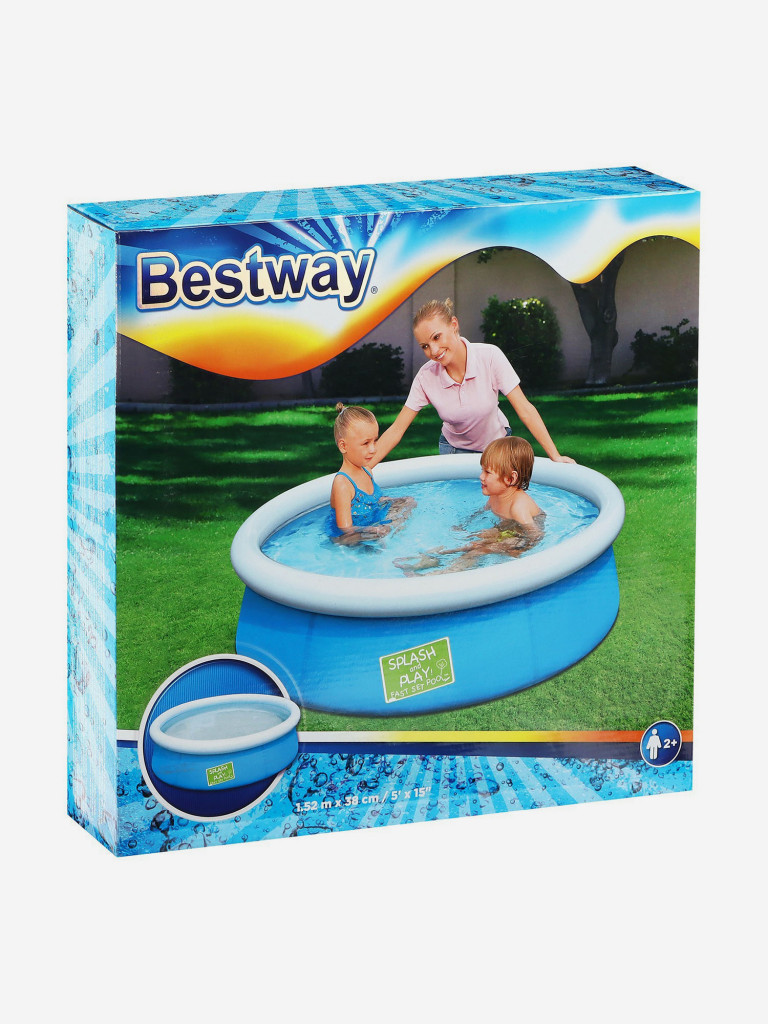 Детский бассейн с надувным верхом Bestway 57241 (152х38см)