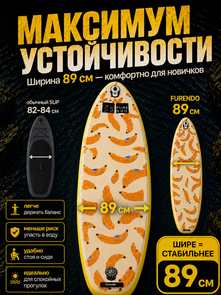 Sup-доска Furendo Raccoon 11', 335х89х15 см