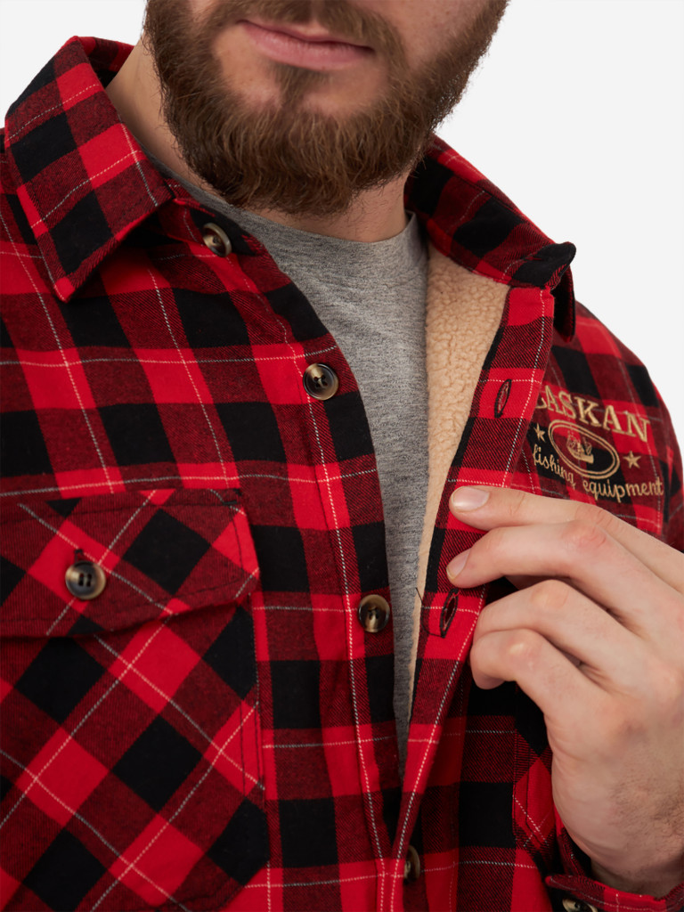 Рубашка мужская Alaskan утепленная с меховой подкладкой для рыбалки и охоты